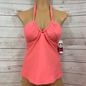 Roxy Coral Pink Halter Tankini NWT